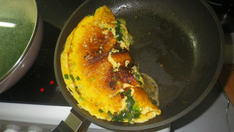 Krepak zajtrk: špinača z jajci