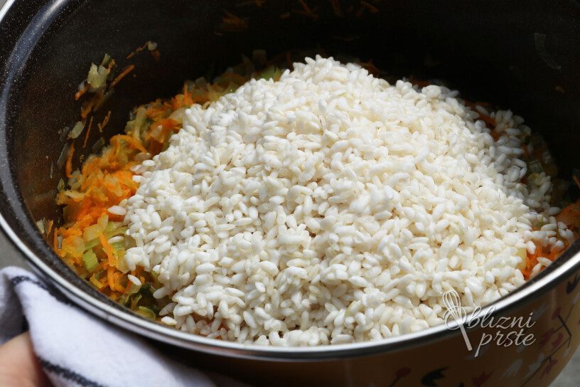 Kremna porova rižota s korenjem