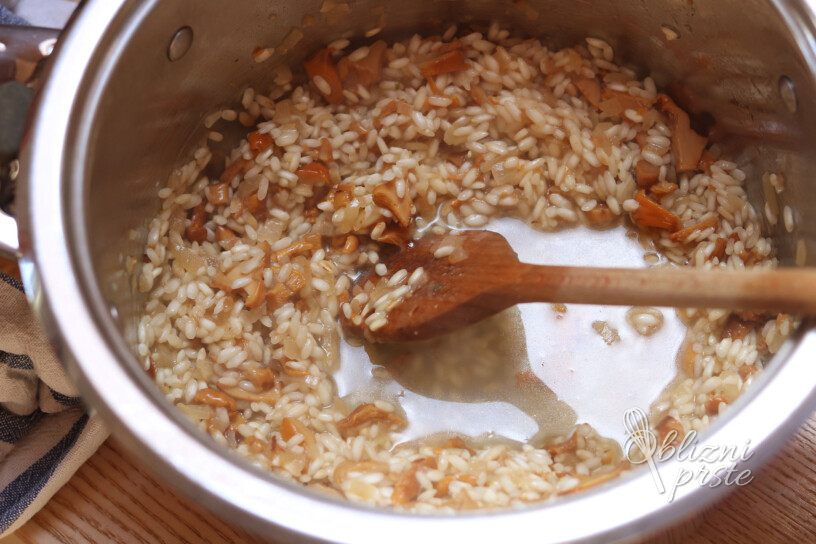 rižota z lisičkami