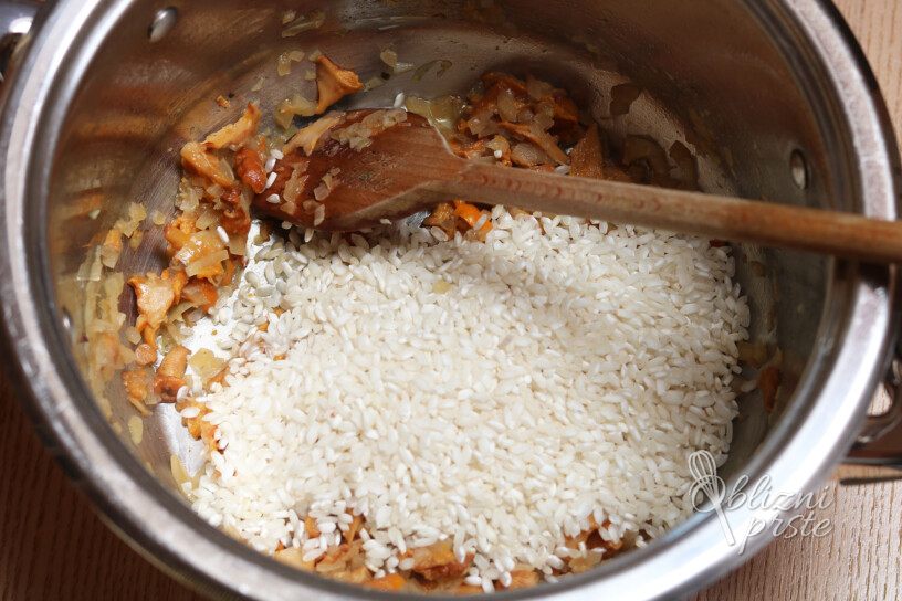 rižota z lisičkami