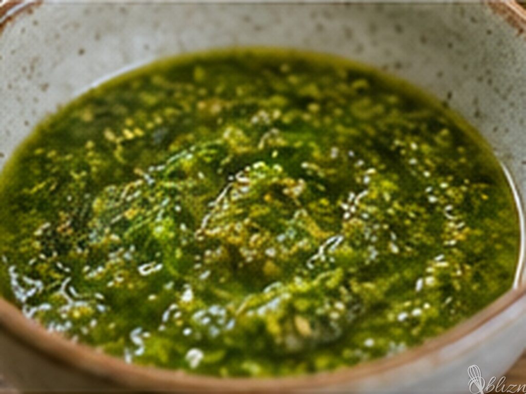 Bazilikin pesto v manjši skledici
