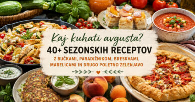 Kaj kuhati avgusta – sezonski recepti z bučkami, paradižnikom, breskvami in marelicami