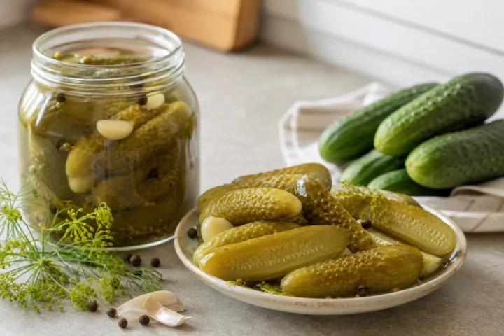 Vložene kumarice in sveže čvrste kumarice za vlaganje