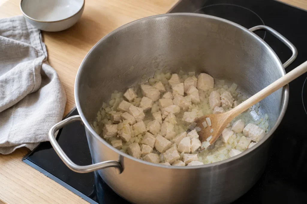 Piščančja ragu juha s pehtranom – korak 1