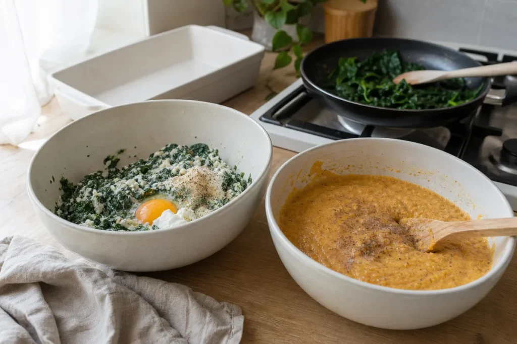 Vegetarijanska lazanja z bučo – korak 2