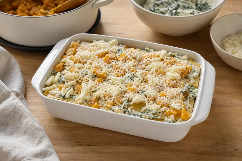 Vegetarijanska lazanja z bučo – korak 3